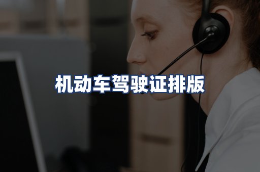 机动车驾驶证排版